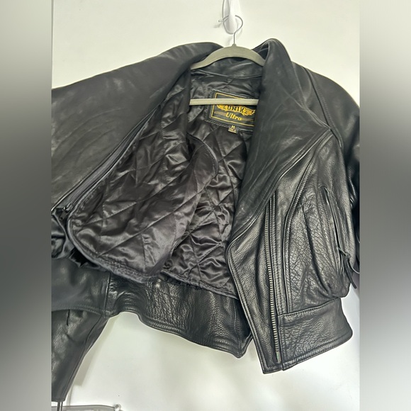 Unik Leather Motorcycle Jacket Women with Liner M Coat Medium - Picture 3 of 6